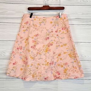 Live a Little floral print a-line mini skirt - pink & yellow Women's Size 10